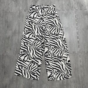 Rachel Zoe Zebra Print High Waist Wide Leg‎ Pants Women's XS/S